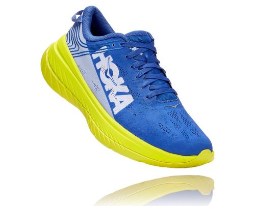 Amparo Blue / Evening Primrose Hoka One One Carbon X Men's Road Running Shoes | LIVWYHS-50