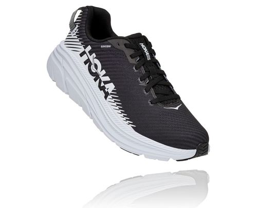 Black / White Hoka One One Rincon 2 Men's Road Running Shoes | LPMTYGK-10